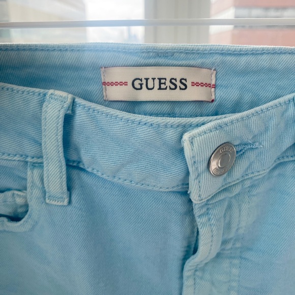 NWT GUESS Rue Mini Skirt in Bella Blue Multi - Picture 5 of 6